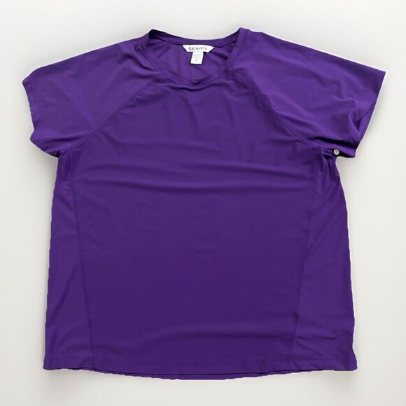 Athleta Purple Shirt Top Women’s Size Medium Gym Workout Yoga Casual Stretch - Picture 2 of 8